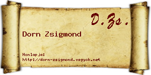 Dorn Zsigmond névjegykártya